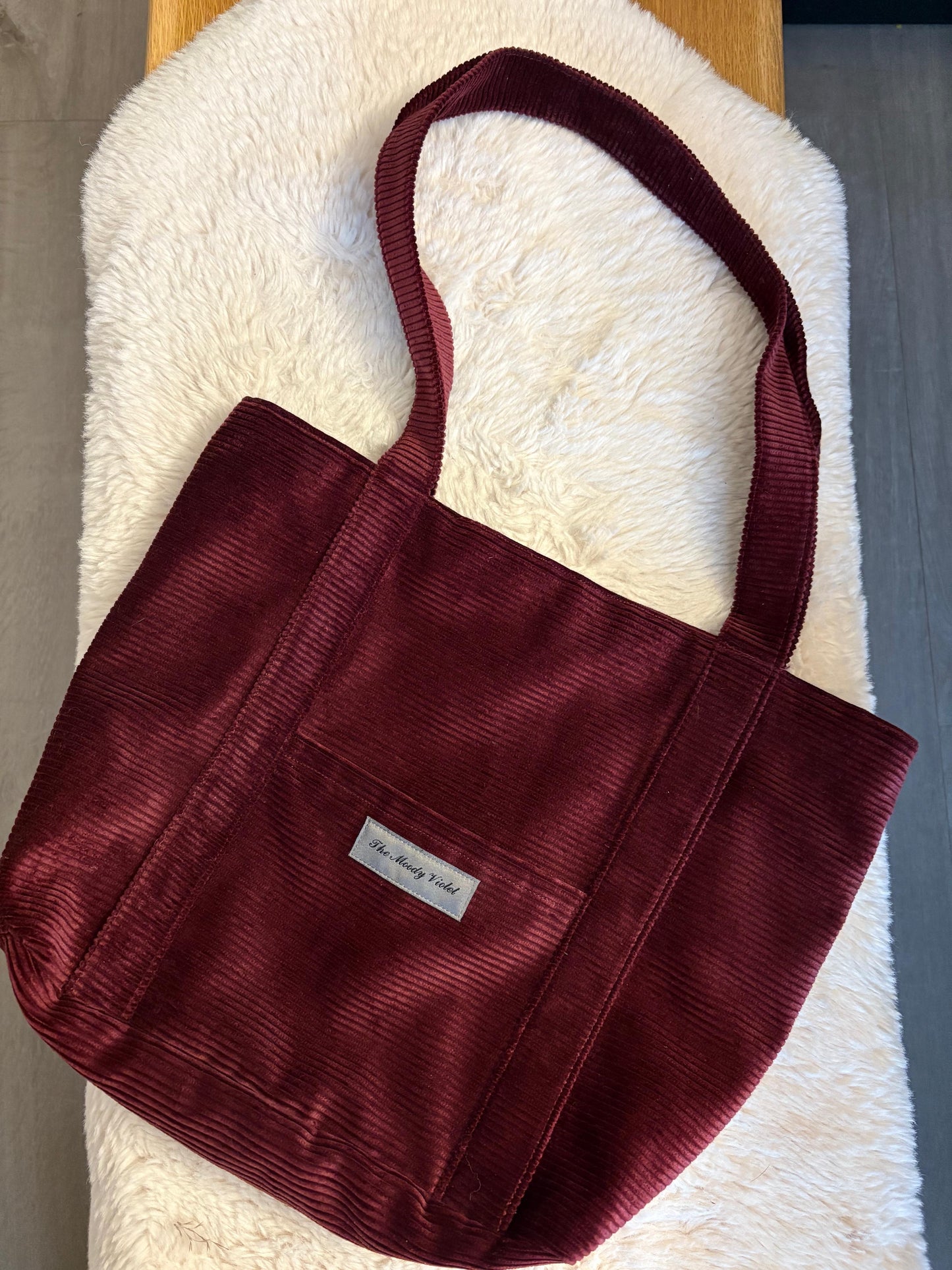 Luxury Heavy Duty Shopper - Maroon Red