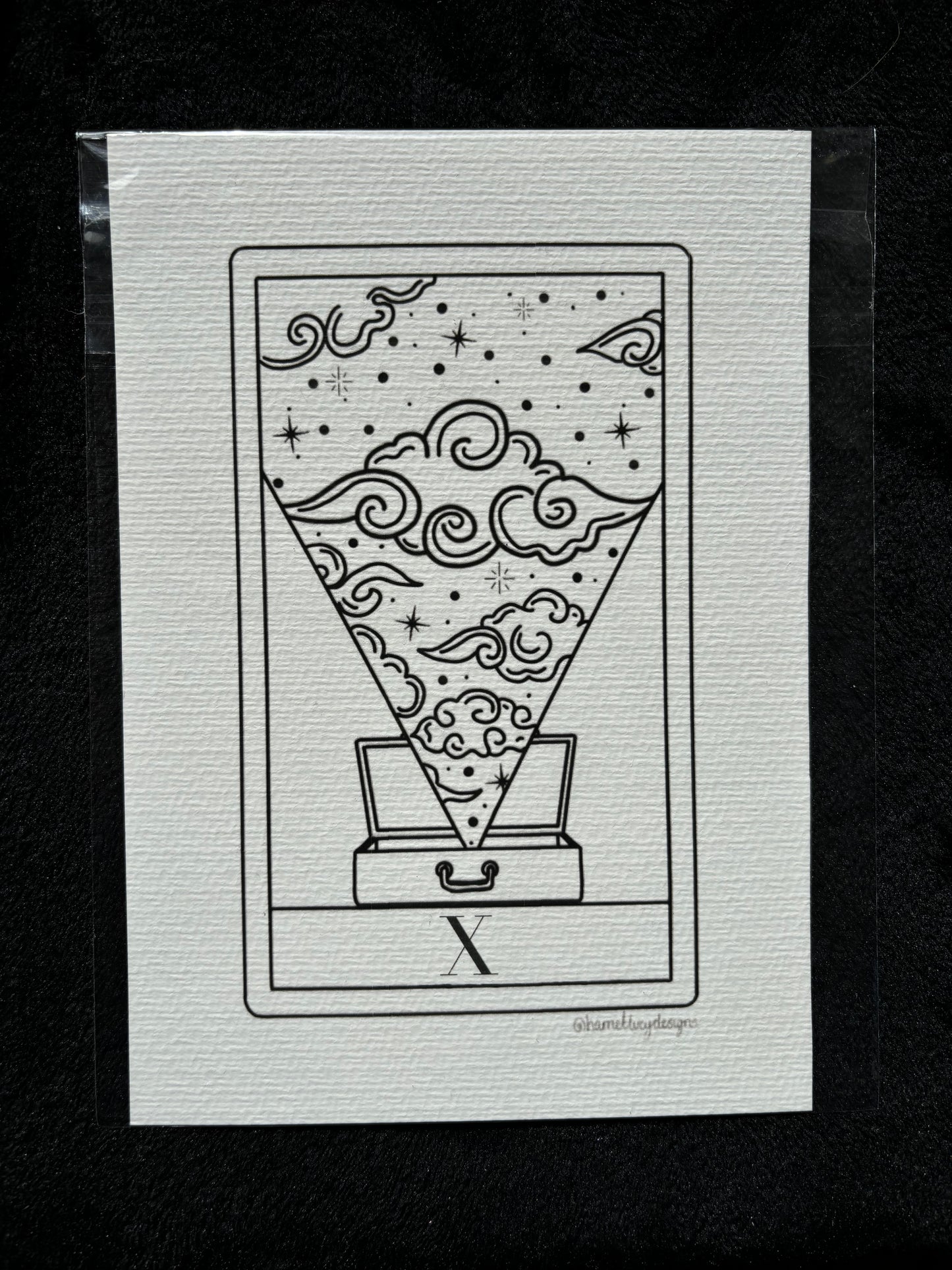 ‘X Wheel Of Fortune' A5 Print - The Tarot