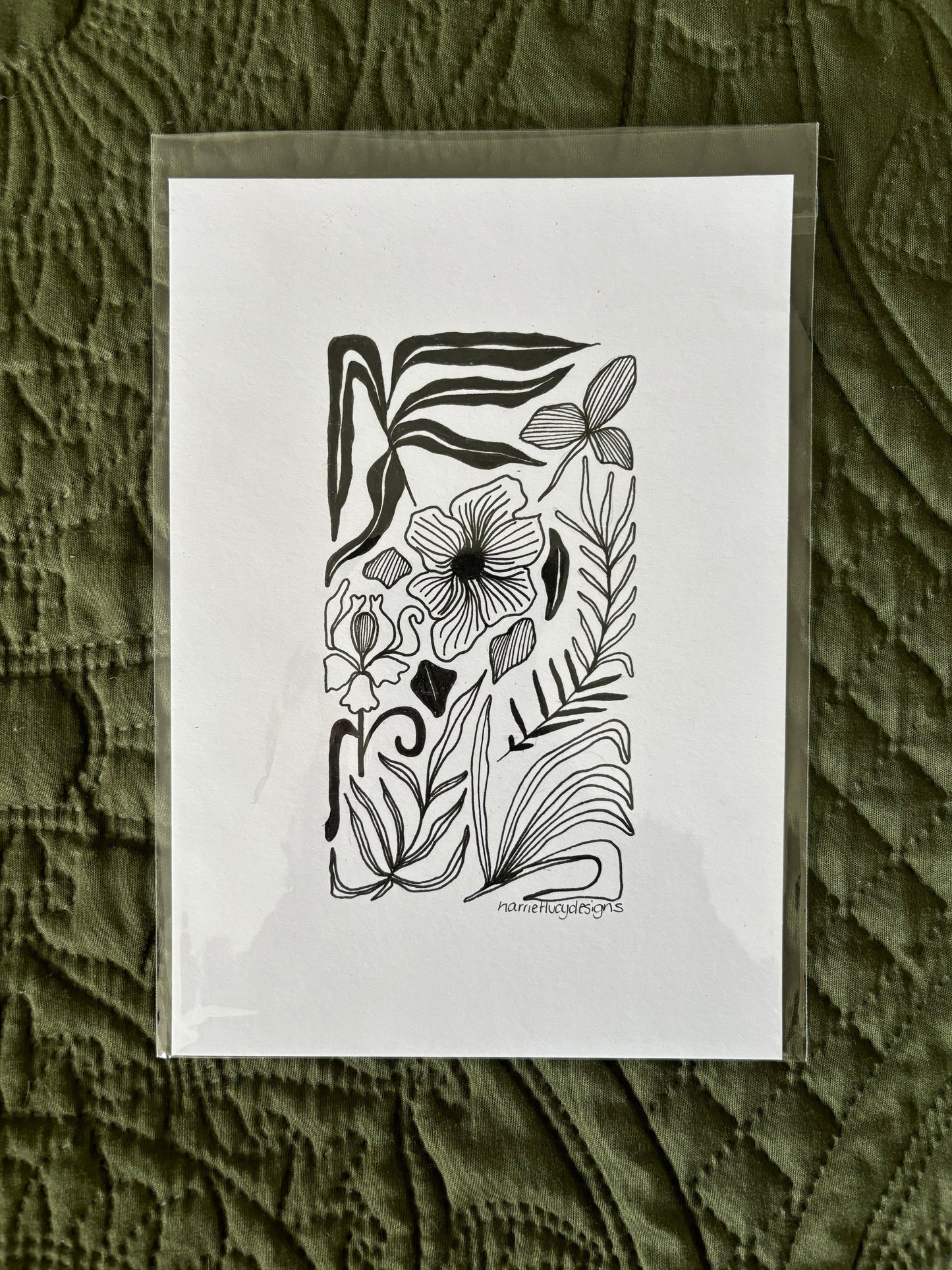 ‘Bouquet' A5 Original Hand Drawn