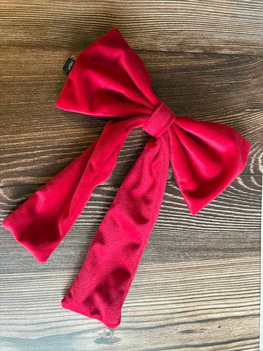 Brushed Velvet hair clip - Valentine Red