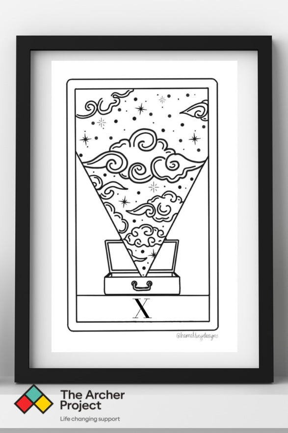 ‘X Wheel Of Fortune' A5 Print - The Tarot