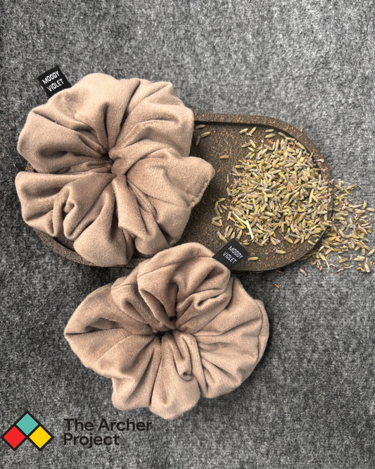 Luxury Lavender Filled Scrunchie - Cedar